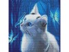 Картина мозаикой 30х30 ГОЛУБОГЛАЗАЯ КОШКА (квадрат) (22 цвета)