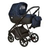 Коляска Indigo ADAGIO Limited 2в1, Тёмно-синий+ черная кожа