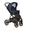 Коляска Indigo ADAGIO Limited 2в1, Тёмно-синий+ черная кожа