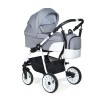 Коляска Indigo ALPINA+F 3в1 Al 04 Св.серый+белая кожа