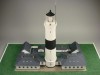 Сборная картонная модель Shipyard маяк Lighthouse Kampen with buildings (№74), 1/87