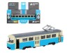 Трамвай "Автопанорама", синий, 1/90, свет, звук, инерция, в/к 22*13,5*5,8 см