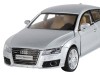 Машина "АВТОПАНОРАМА" Audi A7, серебряный, 1/32, свет, звук, инерция, в/к 17,5*13,5*9 см