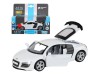Машина "АВТОПАНОРАМА" Audi R8 GT, белый, 1/32, свет, звук, инерция, в/к 17,5*13,5*9 см