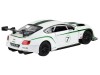 Машина "АВТОПАНОРАМА" Bentley Continental GT3, белый, 1/32, свет, звук, инерция, в/к 17,5*13,5*9 см