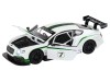 Машина "АВТОПАНОРАМА" Bentley Continental GT3, белый, 1/32, свет, звук, инерция, в/к 17,5*13,5*9 см
