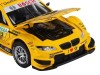 Машина "АВТОПАНОРАМА" BMW M3 DTM, желтый, 1/32, свет, звук, инерция, в/к 17,5*13,5*9 см