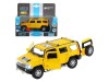 Машина "АВТОПАНОРАМА" Hummer H3, желтый, 1/32, свет, звук, инерция, в/к 17,5*13,5*9 см
