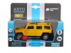 Машина "АВТОПАНОРАМА" Hummer H3, желтый, 1/32, свет, звук, инерция, в/к 17,5*13,5*9 см