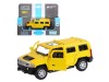 Машина "АВТОПАНОРАМА" Hummer H3, желтый, 1/43, инерция, в/к 17,5*12,5*6,5 см