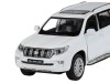 Машина "АВТОПАНОРАМА" Land Cruiser Prado, белый, 1/32, свет, звук, инерция, в/к 17,5*13,5*9 см