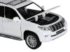 Машина "АВТОПАНОРАМА" Land Cruiser Prado, белый, 1/32, свет, звук, инерция, в/к 17,5*13,5*9 см