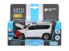 Машина "АВТОПАНОРАМА" Land Cruiser Prado, белый, 1/32, свет, звук, инерция, в/к 17,5*13,5*9 см