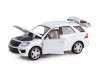 Машина "АВТОПАНОРАМА" Mercedes-Benz ML63 AMG, белый, 1/32, свет, звук, инерция, в/к 17,5*13,5*9 см