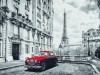 Картина по номерам 40х50 АВТО НА УЛИЦЕ ПАРИЖА (15 цветов)