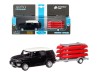 Машина "АВТОПАНОРАМА" Toyota FJ Cruiser c прицепом с досками для серфинга, 1/43, инерция, в/к