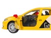 Машина "АВТОПАНОРАМА" Яндекс GO Toyota Camry, 1/43, желтый, инерция, откр. двери, 17,5*12,5*6,5 см
