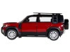 Машина "АВТОПАНОРАМА" Land Rover Defender 110, 1/32, красный, свет, звук, в/к 17,5*13,5*9 см