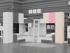 Модуль 2 ТРИО Дуб молочный/Розовый