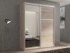 Шкаф-купе 2-х дверный Кааппи 2 Дуб Кастелло Серый 120х45х230 см