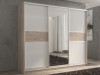 Шкаф-купе 3-х дверный Кааппи 10 Дуб Кастелло Серый 180х60х230 см